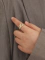 thumb Copper  Retro Hollow Geometric Free Size Band Fashion Ring 1