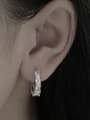 thumb Brass Cubic Zirconia Geometric Minimalist Earring 2