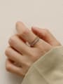 thumb Brass Cubic Zirconia Geometric Minimalist Band Fashion Ring 1