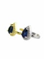 thumb Brass Water Drop Cubic Zirconia  Luxury Clip Earring 2