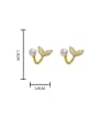 thumb Brass Enamel Fish Minimalist Hook Earring 2