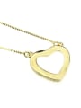 thumb Brass Cubic Zirconia Heart Dainty Necklace 4