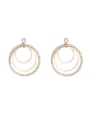 thumb Copper Cubic Zirconia Geometric Luxury Drop Trend Korean Fashion Earring 0
