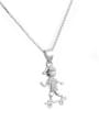 thumb Brass Cubic Zirconia Angel Cute Necklace 3