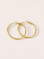 thumb Brass Round Minimalist Hoop Trend Korean Fashion Earring 2