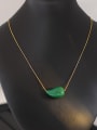 thumb Brass Enamel Water Drop Minimalist Necklace 1