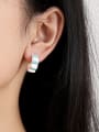 thumb Brass Enamel Geometric Cute Stud Earring 1