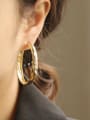thumb Brass Hollow Geometric Vintage Hoop Earring 1