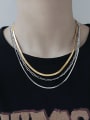 thumb Brass Snake  Chain  Hip Hop Multi Strand Necklace 1