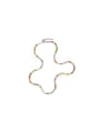 thumb Brass Cubic Zirconia Geometric Trend Necklace 0