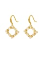 thumb Brass Cubic Zirconia Geometric Minimalist Hook Trend Korean Fashion Earring 0