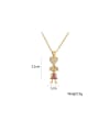 thumb Brass Cubic Zirconia Girl Dainty Necklace 3