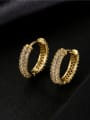 thumb Brass Cubic Zirconia Geometric Vintage Clip Earring 4