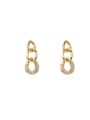 thumb Copper Rhinestone Geometric Vintage Drop Trend Korean Fashion Earring 0