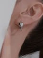 thumb Brass Heart Minimalist Stud Earring 1