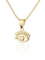 thumb Brass  Vintage Evil Eye Earring and Necklace Set 3