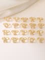 thumb Brass Cubic Zirconia Letter Minimalist Band Ring 0