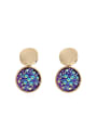 thumb Copper Imitation pearls Geometric Minimalist Stud Trend Korean Fashion Earring 0