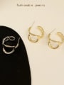 thumb Brass Geometric Minimalist Stud Trend Korean Fashion Earring 4