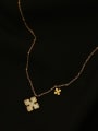 thumb Brass Shell Cross Vintage pendant Necklace 2