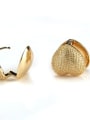 thumb Brass Heart  Cubic Zirconia  Dainty Stud Earring 4