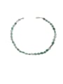 thumb Brass Imitation jade Stone Round Minimalist Necklace 3