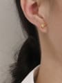 thumb Brass Shell Star Minimalist Stud Earring 2