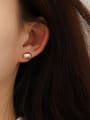 thumb Copper Smooth Geometric Minimalist Stud Trend Korean Fashion Earring 1