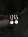 thumb Brass Imitation Pearl Geometric Hip Hop Drop Earring 0