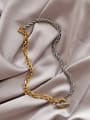 thumb Brass Hollow  Geometric Chain Vintage Necklace 2