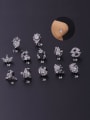 thumb Stainless steel Cubic Zirconia Crown Hip Hop Nose Studs 1