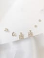 thumb Brass Cubic Zirconia Geometric Minimalist Perfume Bottle Set Stud Earring 0
