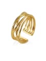 thumb Brass Line Geometric Minimalist Stackable Ring 3