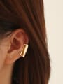 thumb Brass Smooth Geometric Vintage Stud Earring 1