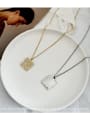 thumb Copper with Geometric/Square Trend Trend Korean Fashion Necklace 1