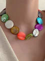 thumb Stainless steel Shell Round Trend Beaded Necklace 1