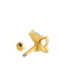 thumb Brass Cubic Zirconia Heart Bow-Knot Cute Single Earring 4