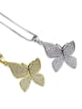 thumb Brass  Cubic Zirconia Butterfly Dainty Necklace 1
