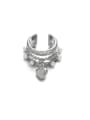 thumb Brass Imitation Pearl Heart Hip Hop Single Earring(Only One) 0