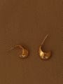 thumb Brass Smooth Moon Vintage Stud Earring 2