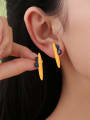 thumb Alloy Multi Color Enamel Icon Cute Stud Earring 1