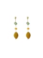 thumb Alloy Resin Tassel Vintage wood color matching Drop Earring/Multi-Color Optional 0