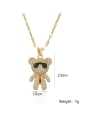 thumb Brass Cubic Zirconia Icon Cute Necklace 2