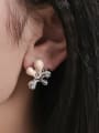 thumb Brass Enamel Flower Trend Stud Earring 1