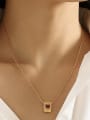 thumb Brass Cubic Zirconia Heart Minimalist Necklace 1
