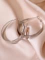 thumb Brass Smooth Round Vintage Hoop Earring 2