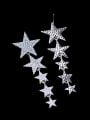 thumb Brass Cubic Zirconia Star Statement Cluster Earring 2