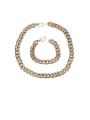 thumb Brass  Hollow Geometric chain Vintage Necklace 0