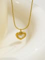 thumb Stainless steel Shell Heart Minimalist Necklace 2