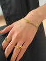 thumb Brass Cubic Zirconia Weave Trend Bracelet 1